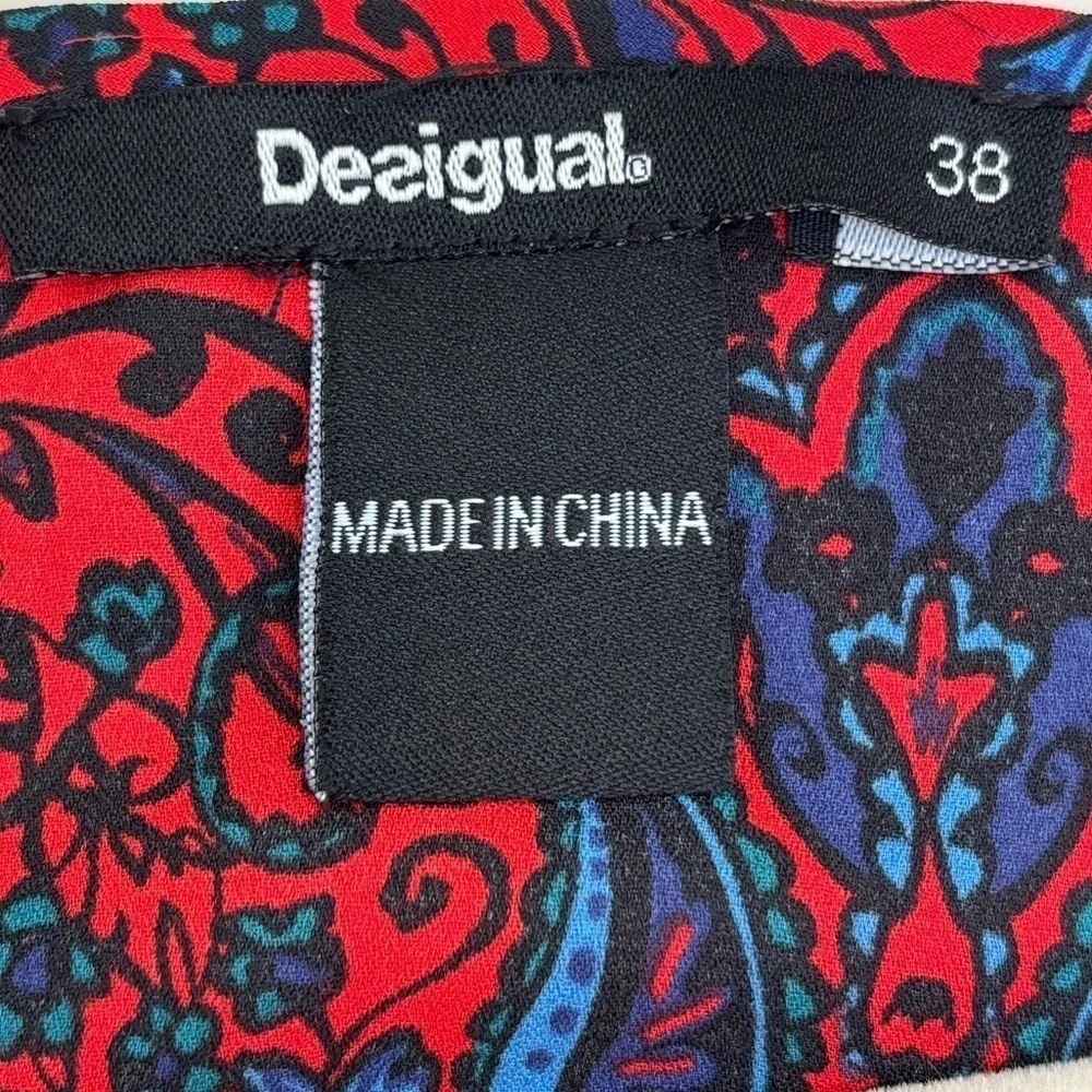 Desigual “Sigrid” sleeveless midi/ maxi patterned dress with ruffles & tassels! - Picture 5 of 9
